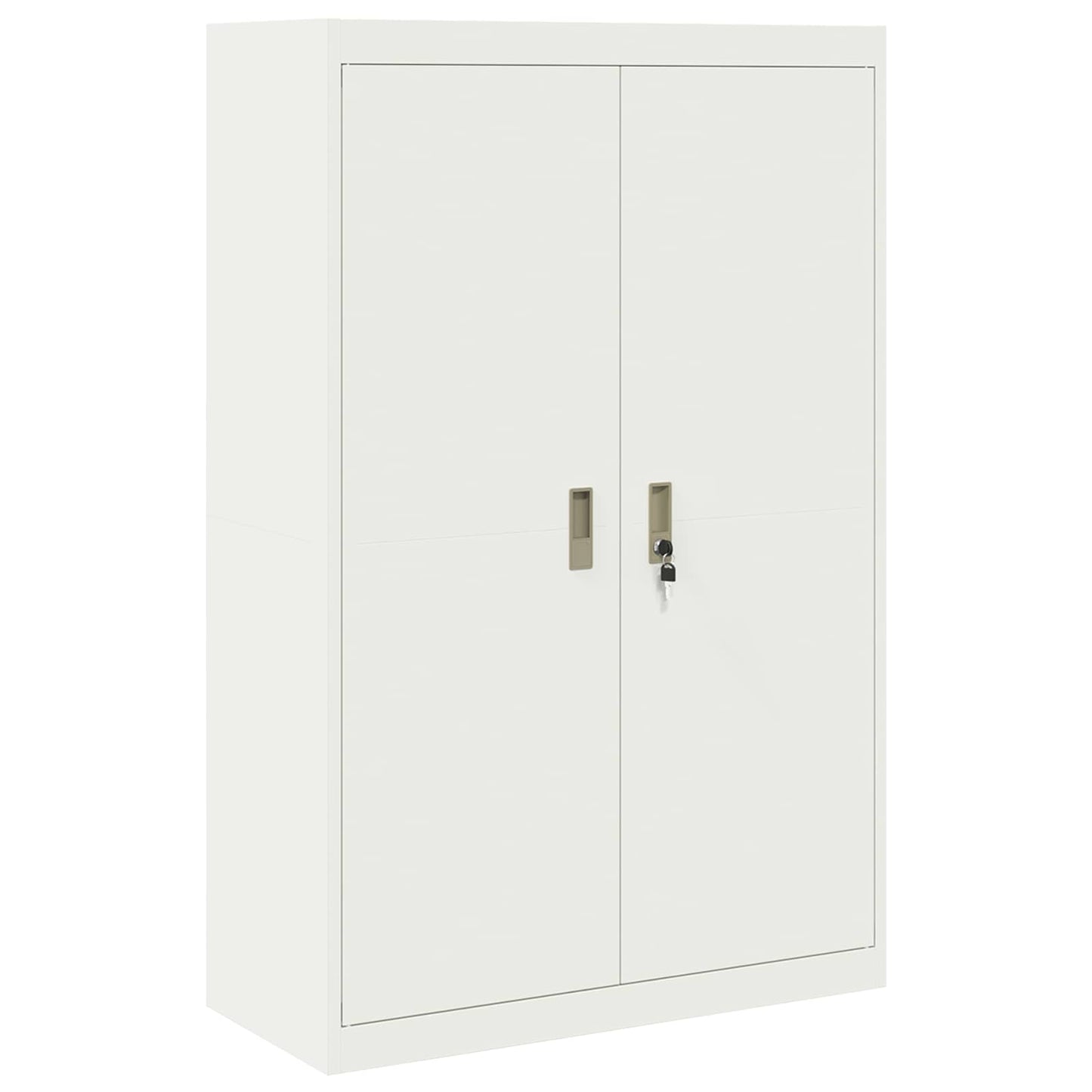 Storage Cabinet 2 pcs White 90 x 40 x 210 cm Steel Lockable