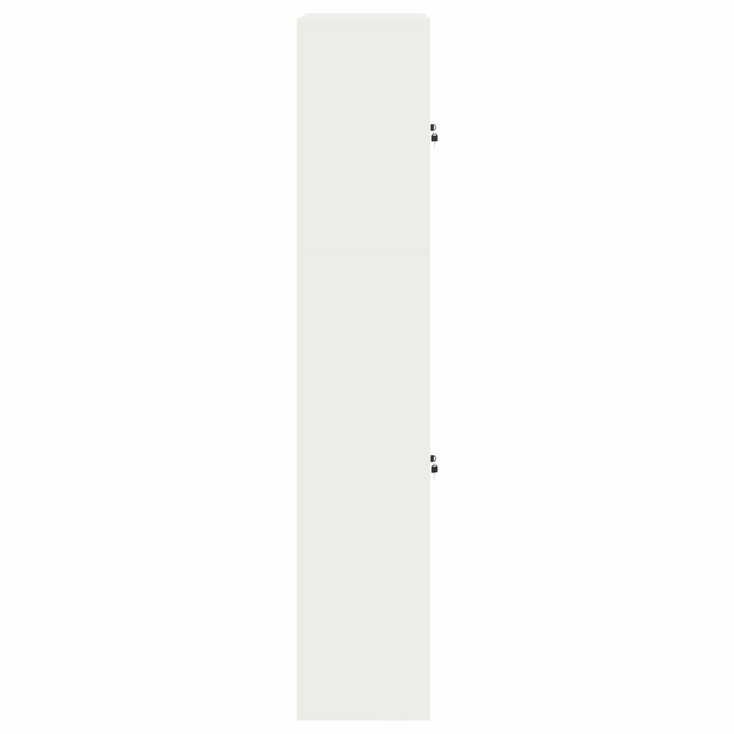 Storage Cabinet 2 pcs White 90 x 40 x 210 cm Steel Lockable
