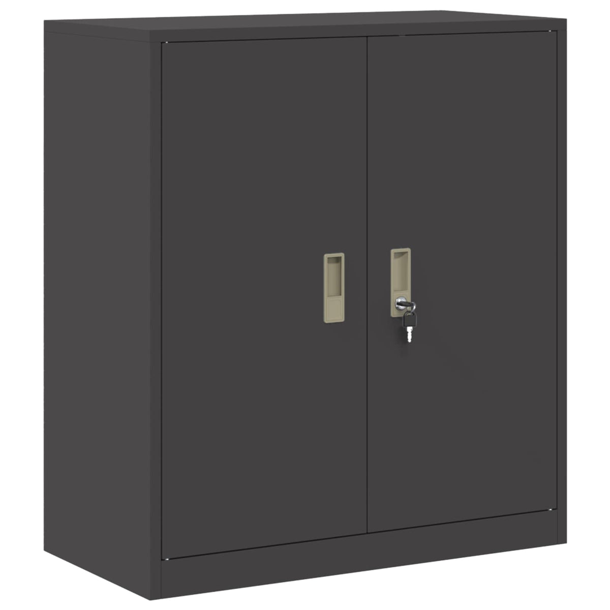 Storage Cabinet 2 pcs Black 80 x 40 x 160 cm Steel Lockable