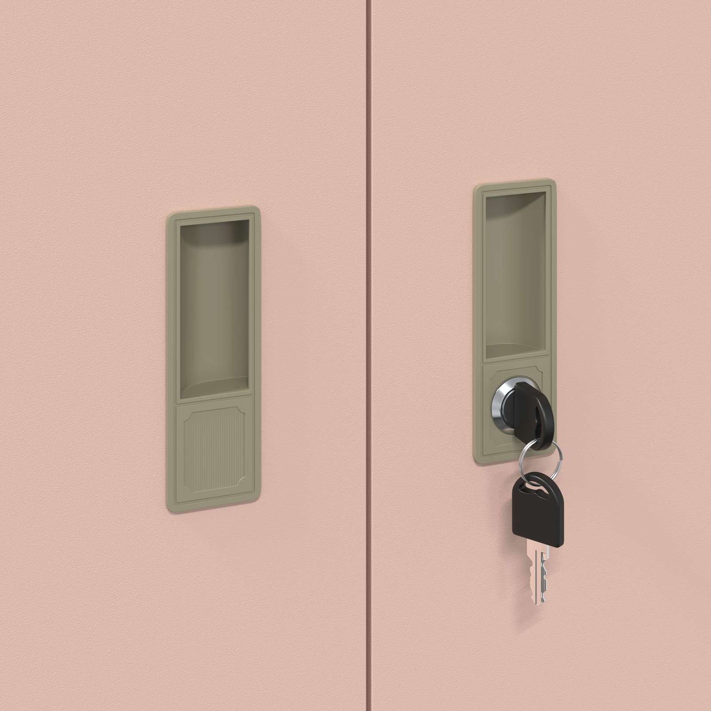 Storage Cabinet 2 pcs Pink 80 x 40 x 160 cm Steel Lockable