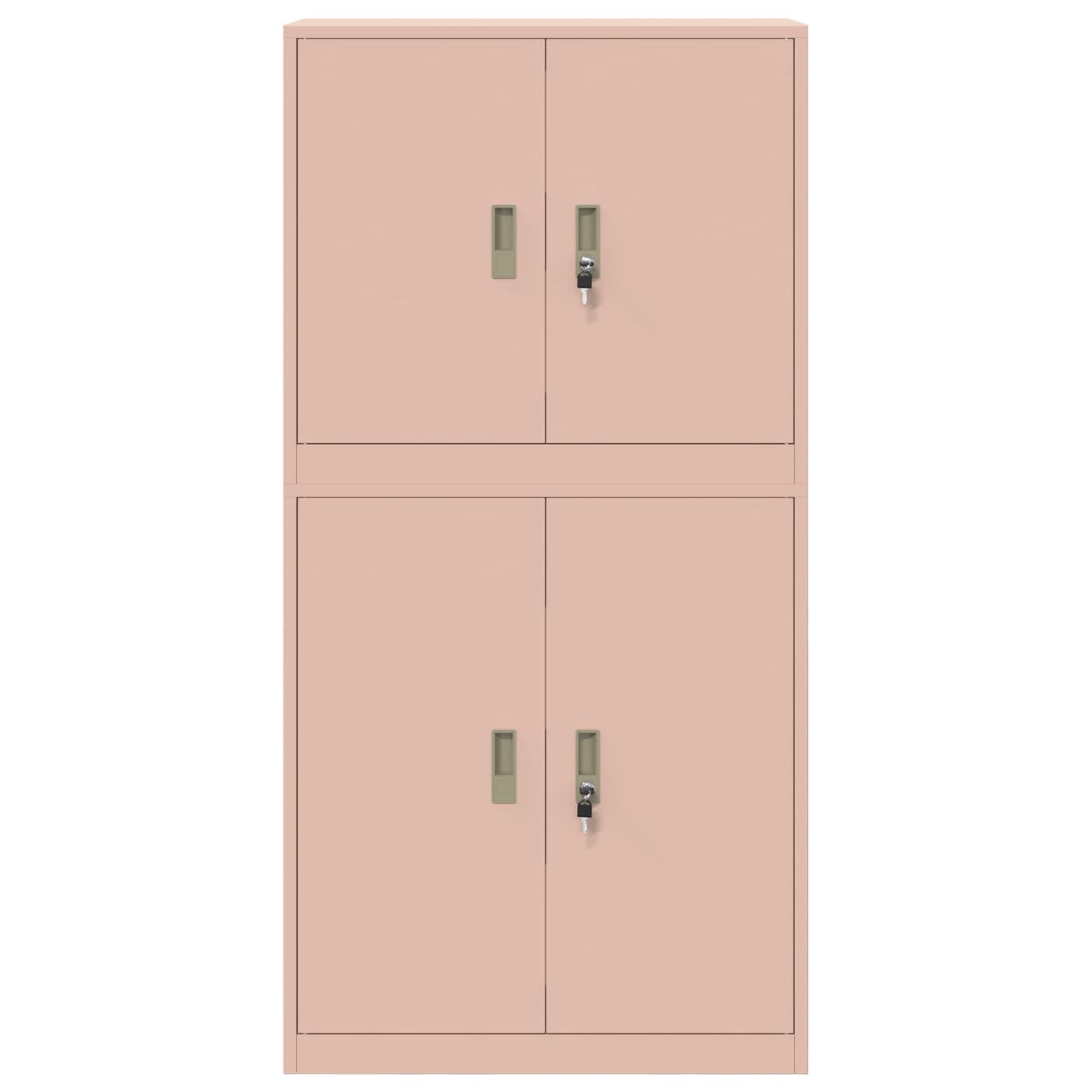 Storage Cabinet 2 pcs Pink 80 x 40 x 160 cm Steel Lockable