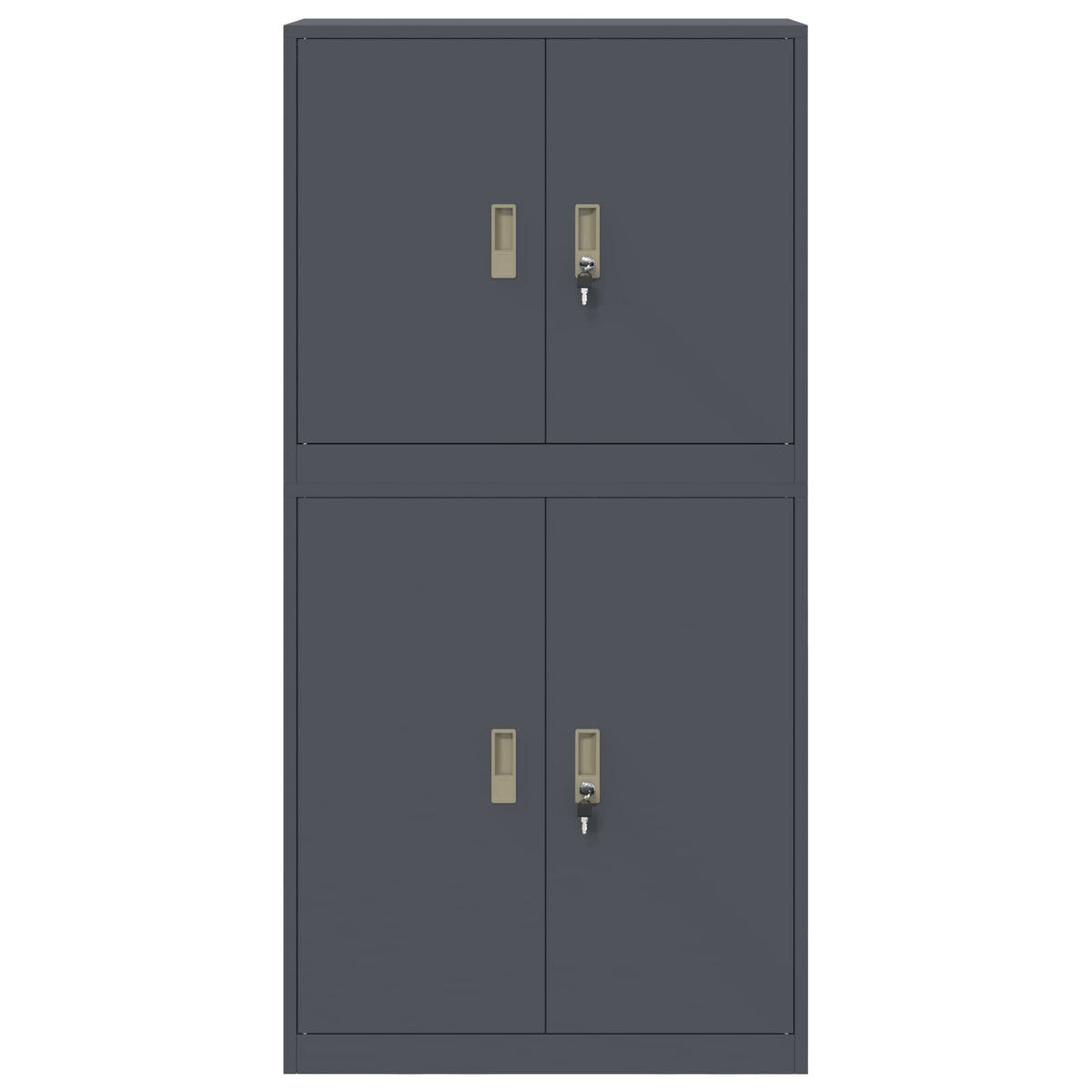 Storage Cabinet 2 pcs Anthracite 80 x 40 x 160 cm Steel