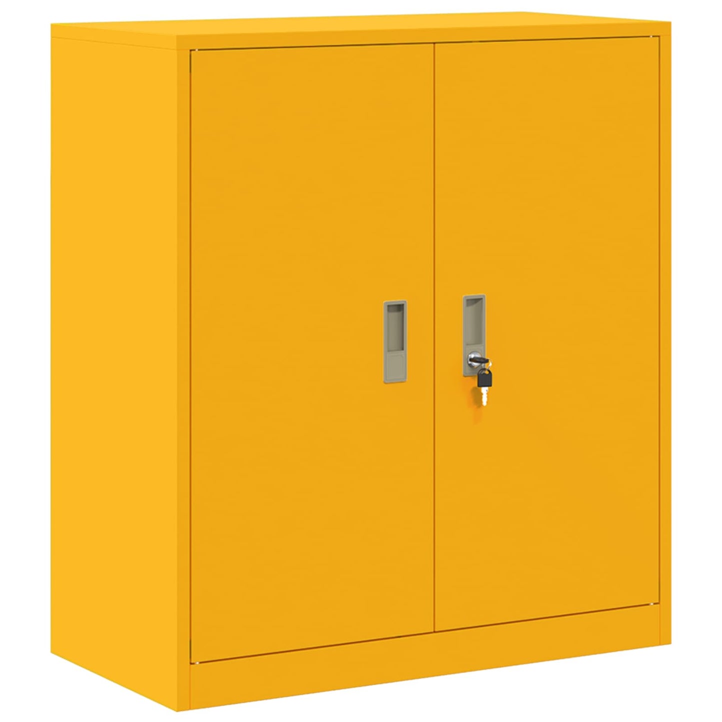 Storage Cabinet 2 pcs Mustard Yellow 80 x 40 x 160 cm Steel