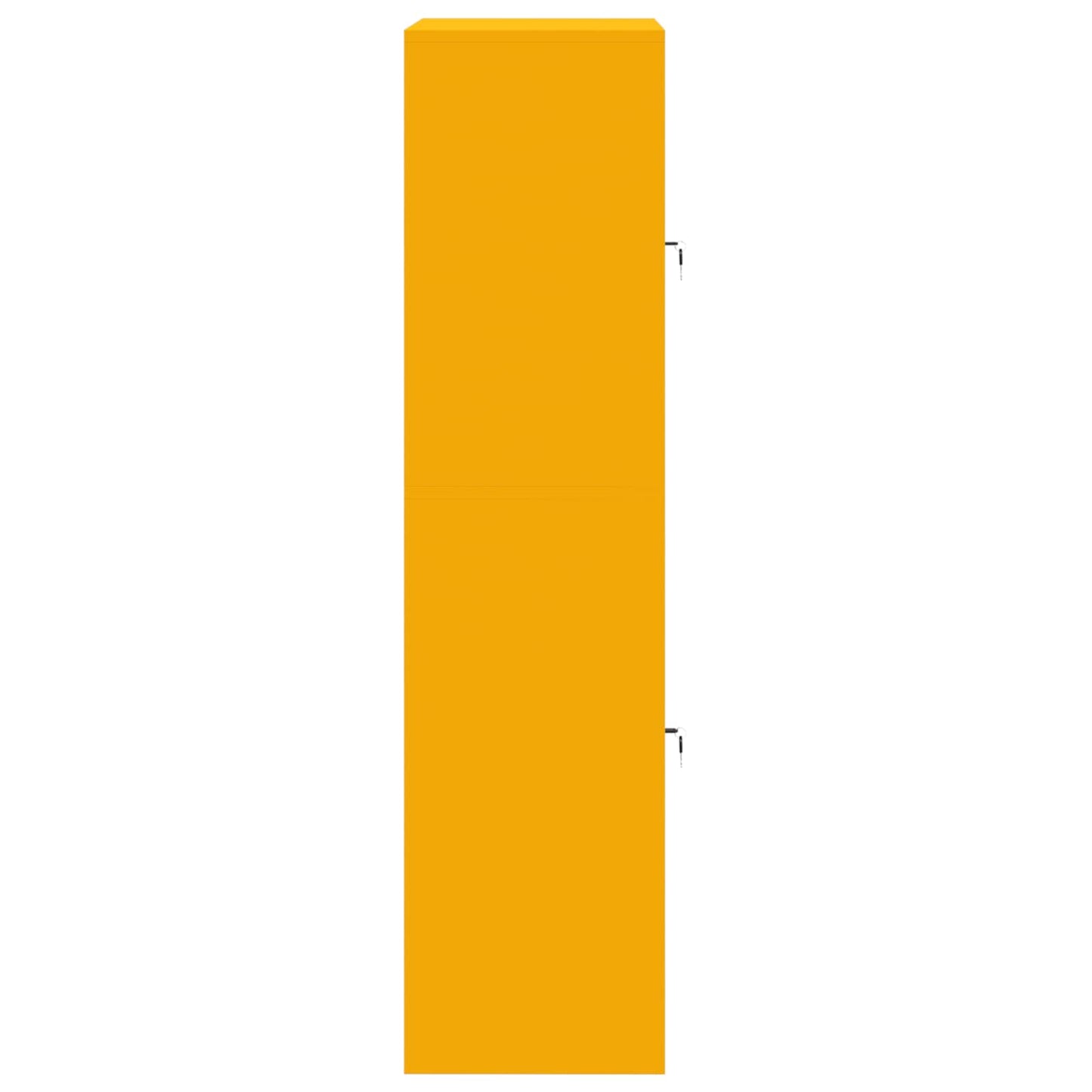 Storage Cabinet 2 pcs Mustard Yellow 80 x 40 x 160 cm Steel