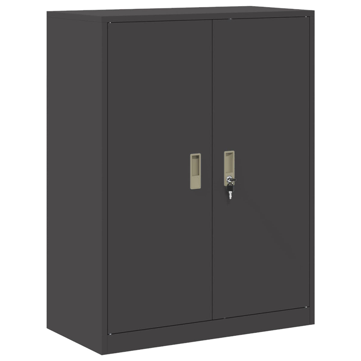 Storage Cabinet 2 pcs Black 80 x 40 x 175 cm Steel Lockable