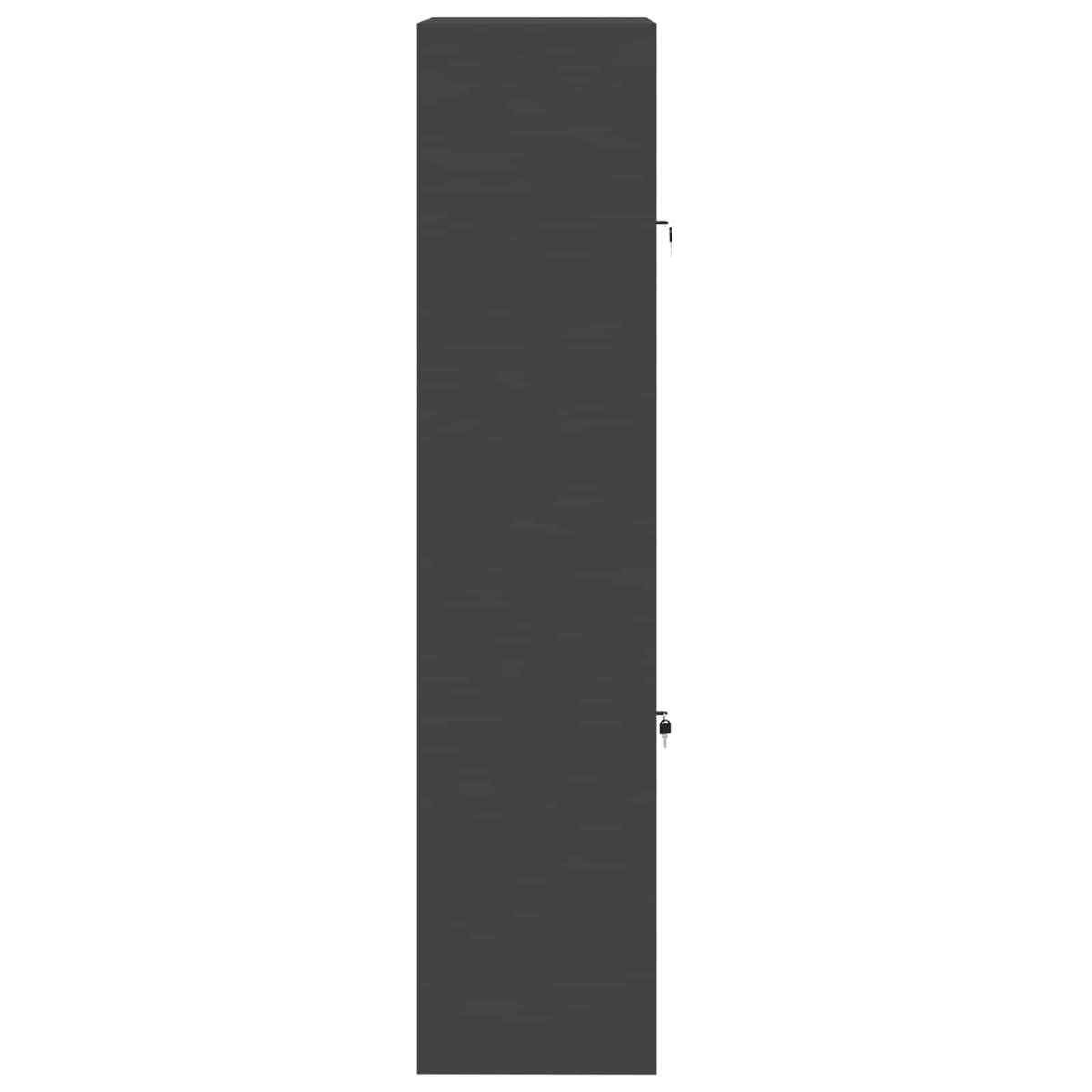 Storage Cabinet 2 pcs Black 80 x 40 x 175 cm Steel Lockable