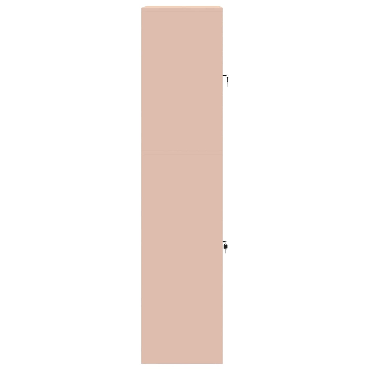 Storage Cabinet 2 pcs Pink 80 x 40 x 175 cm Steel Lockable