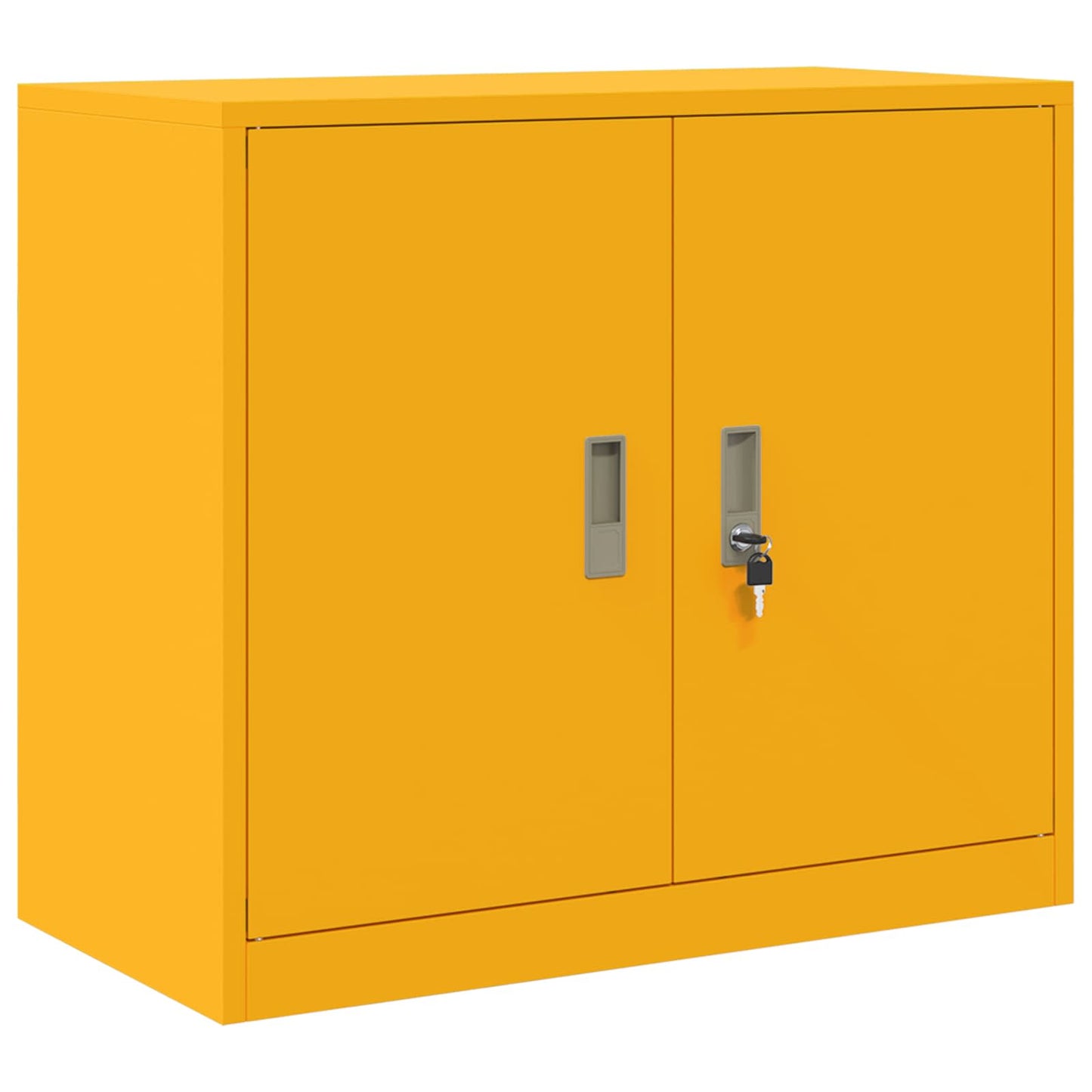 Storage Cabinet 2 pcs Mustard Yellow 80 x 40 x 175 cm Steel