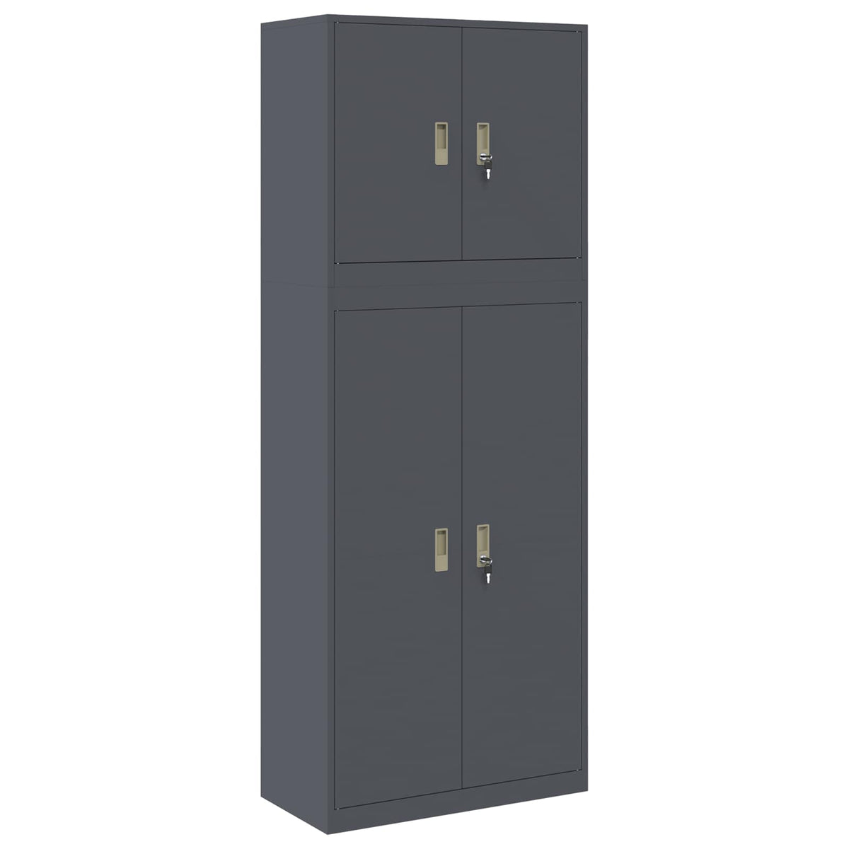 Storage Cabinet 2 pcs Anthracite 80 x 40 x 210 cm Steel