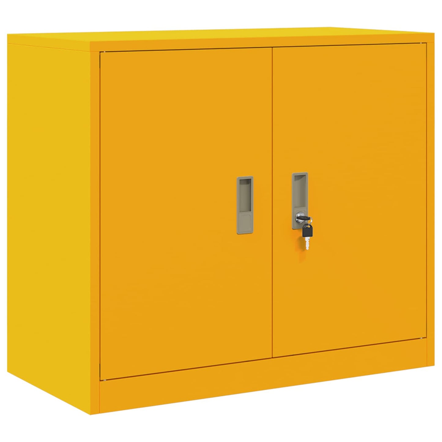 Storage Cabinet 2 pcs Mustard Yellow 80 x 40 x 210 cm Steel