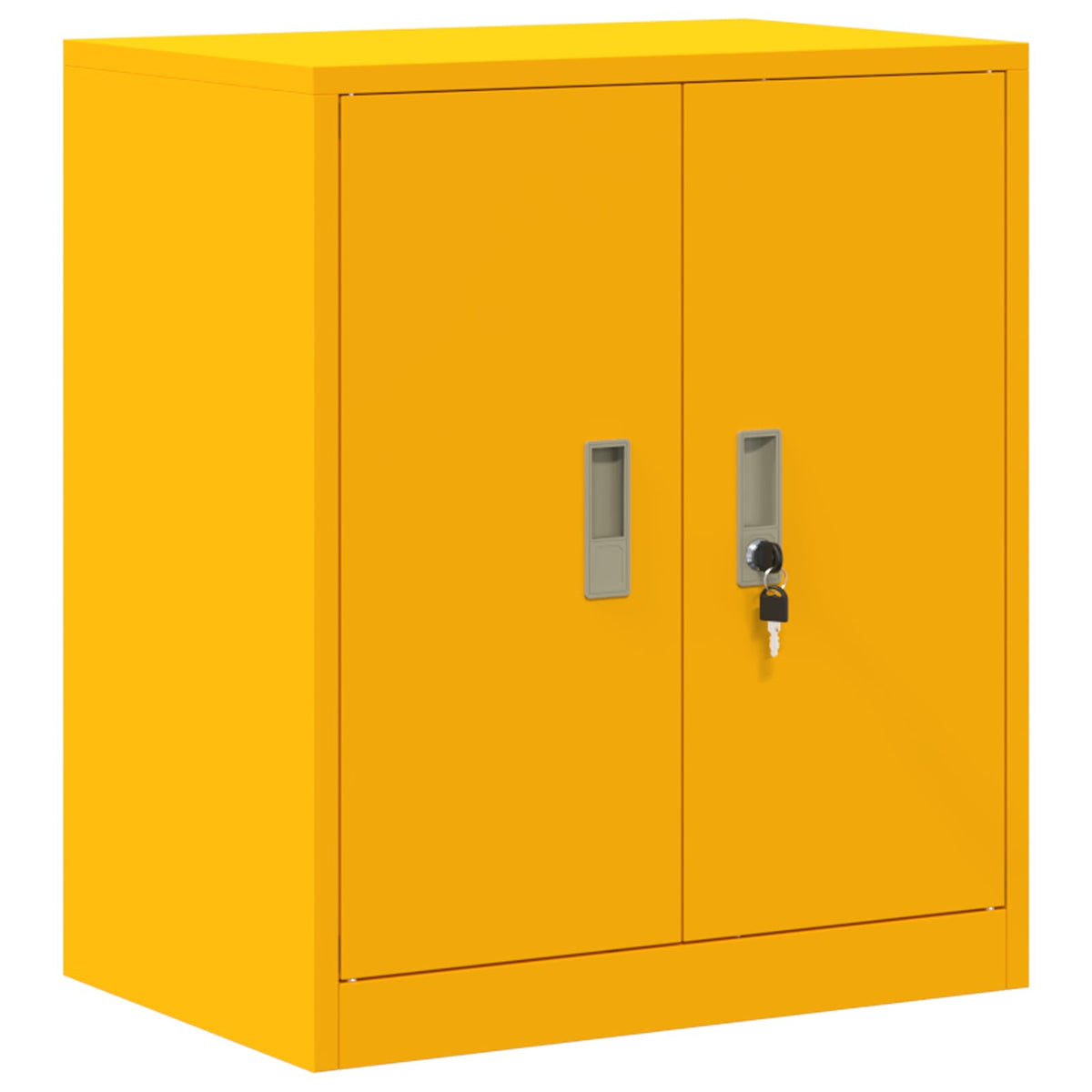 Storage Cabinet 2 pcs Mustard Yellow 60 x 40 x 210 cm Steel