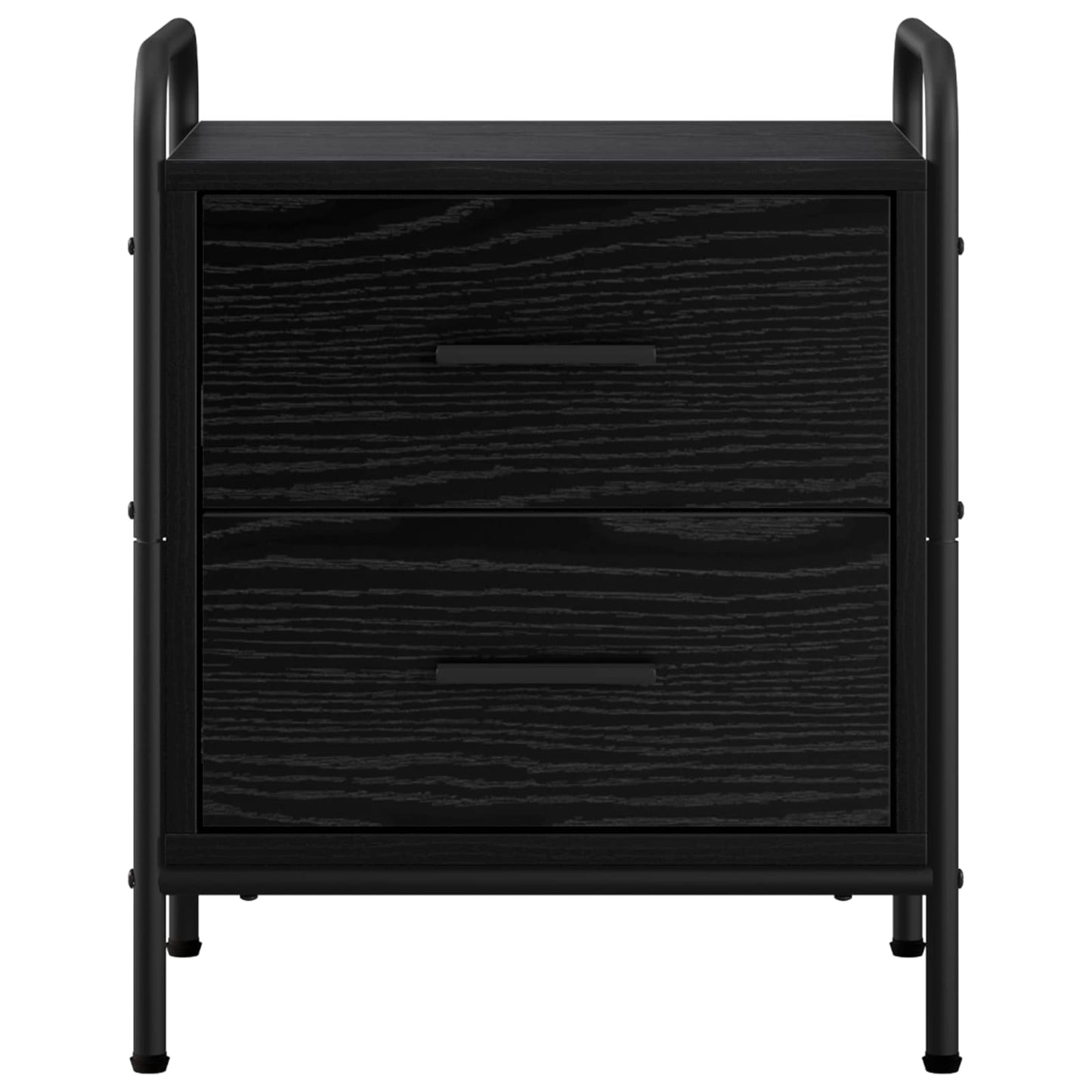Bedside Cabinet Black Oak 40 x 30 x 50 cm Engineered Wood
