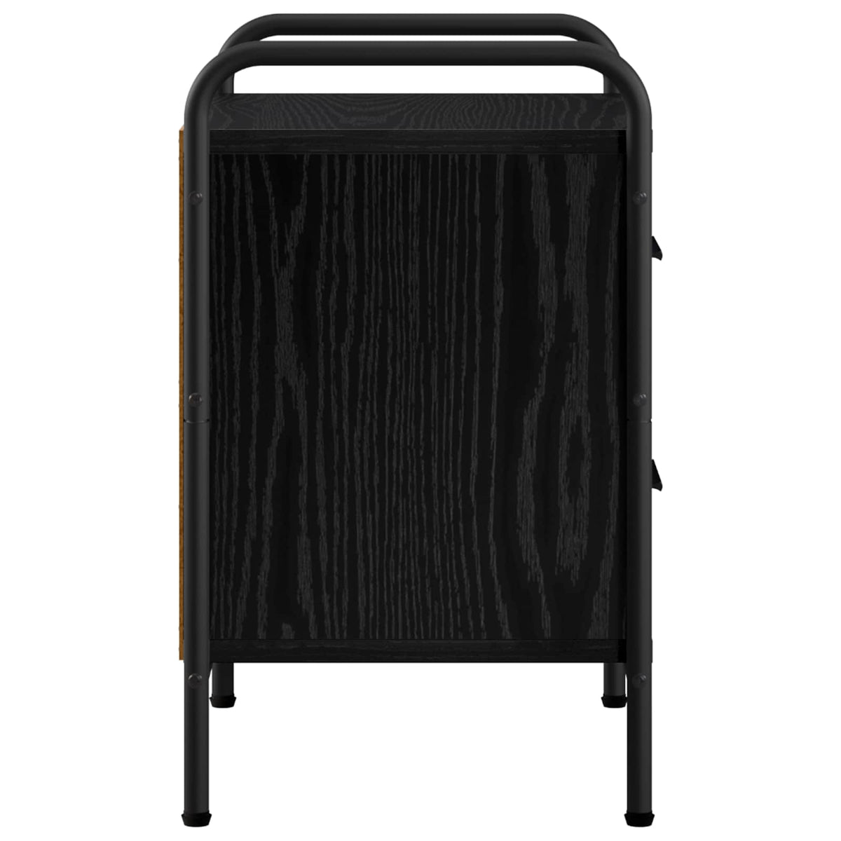 Bedside Cabinet Black Oak 40 x 30 x 50 cm Engineered Wood