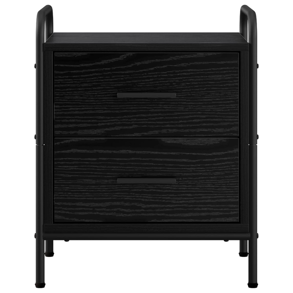 Bedside Cabinet 2 pcs Black Oak 40 x 30 x 50 cm Engineered Wood