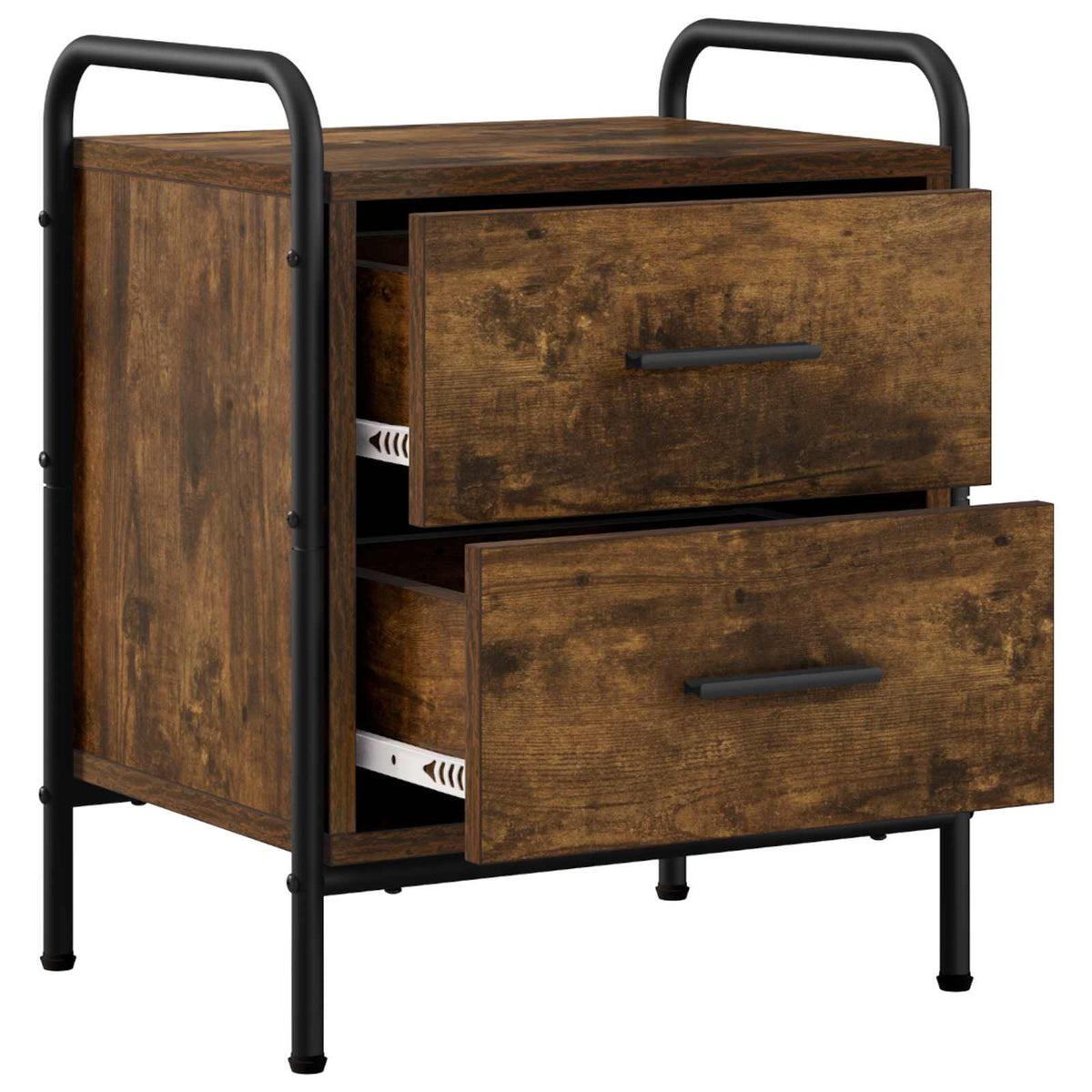 Bedside Cabinet Smoked Oak 40 x 30 x 50 cm Engineered Wood
