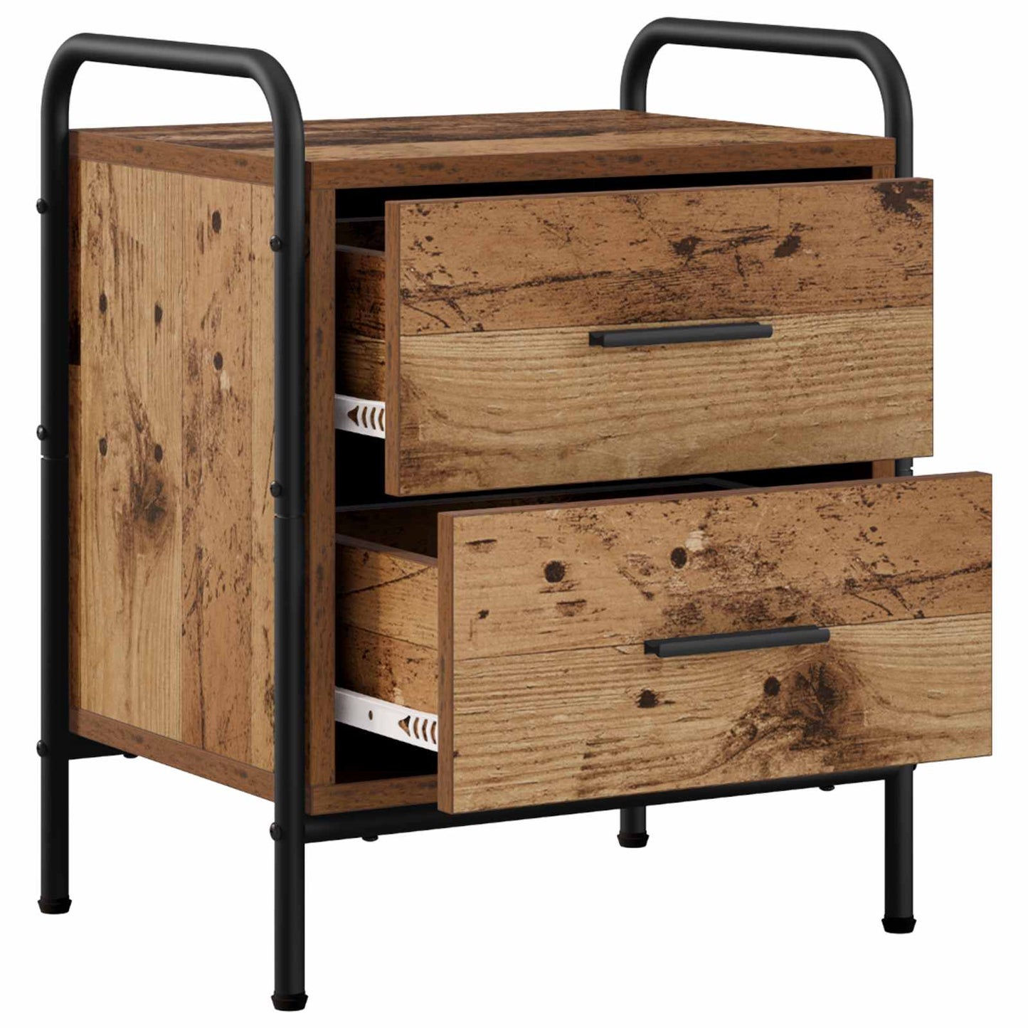 Bedside Cabinet 2 pcs Old Wood 40 x 30 x 50 cm Engineered Wood