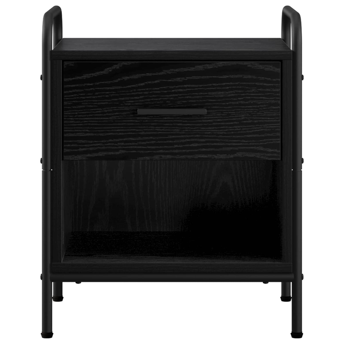 Bedside Cabinet Black Oak 40 x 30 x 50 cm Engineered Wood