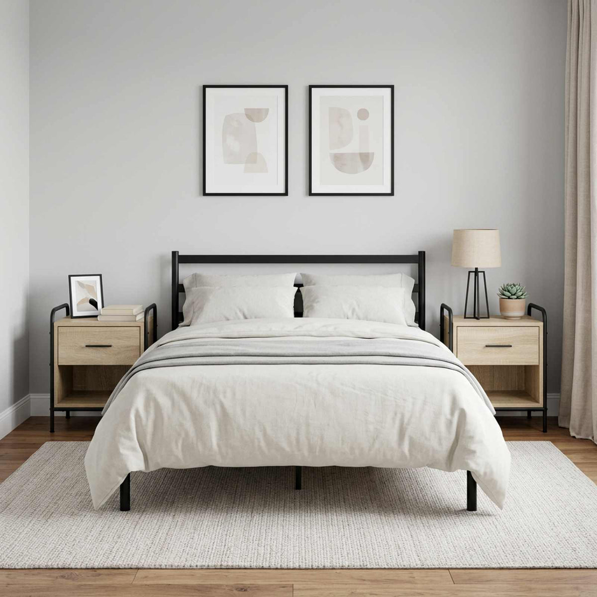 Bedside Cabinet 2 pcs Sonoma Oak 40 x 30 x 50 cm