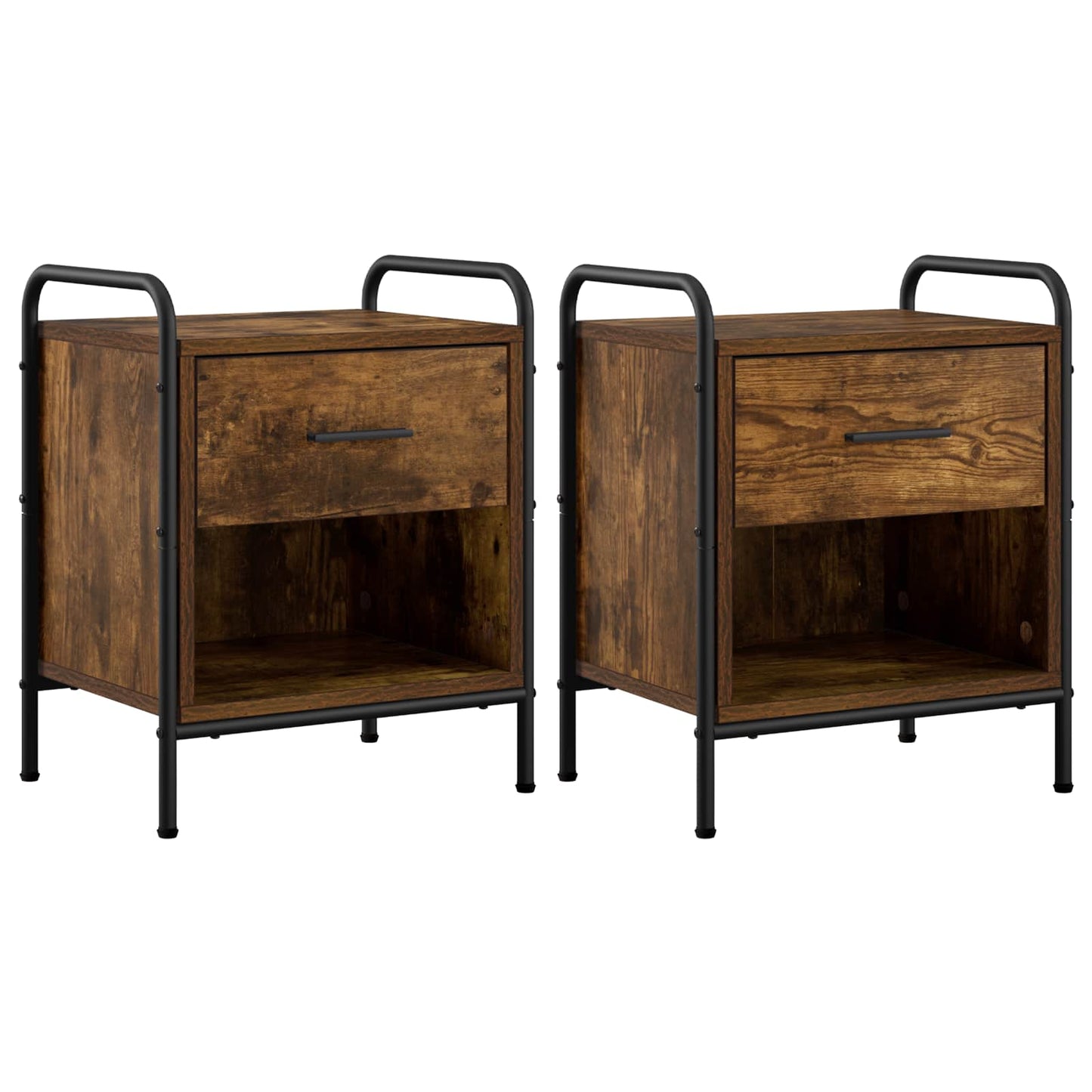 Bedside Cabinet 2 pcs Smoked Oak 40 x 30 x 50 cm