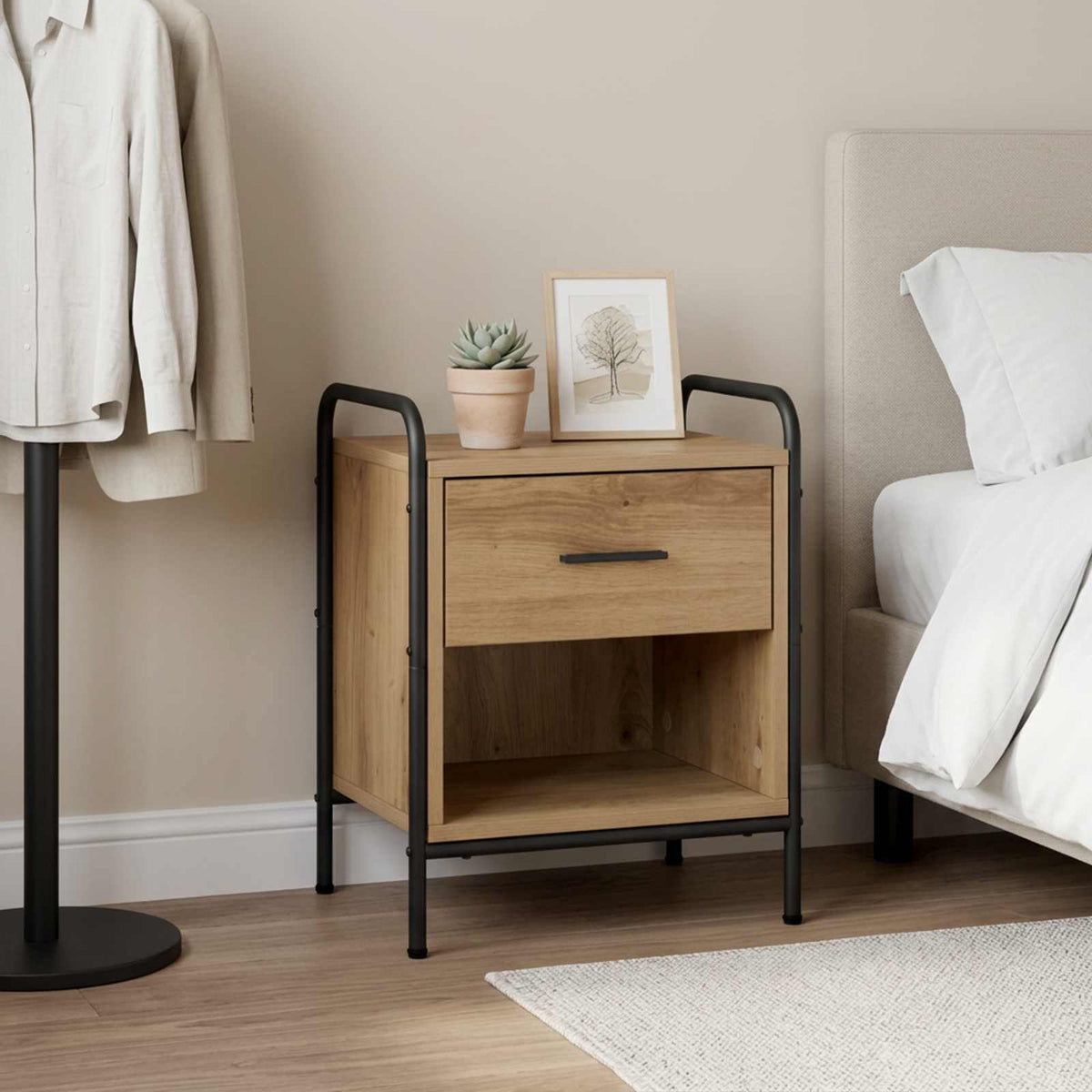 Bedside Cabinet Artisan Oak 40 x 30 x 50 cm Engineered Wood