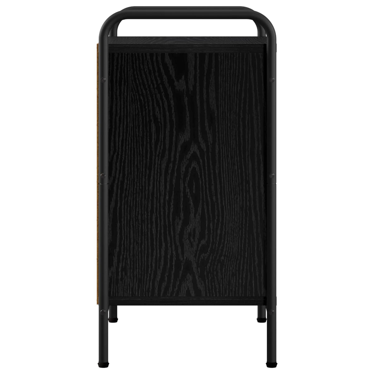 Bedside Cabinet Black Oak 40 x 30 x 60 cm Engineered Wood
