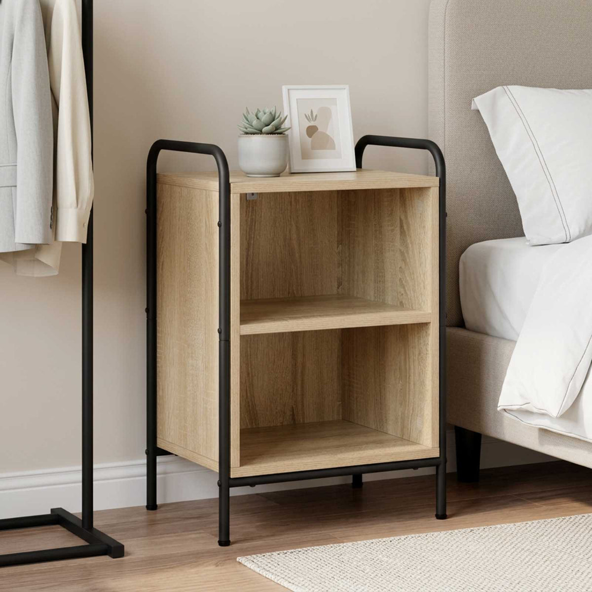 Bedside Cabinet Sonoma Oak 40 x 30 x 60 cm Engineered Wood