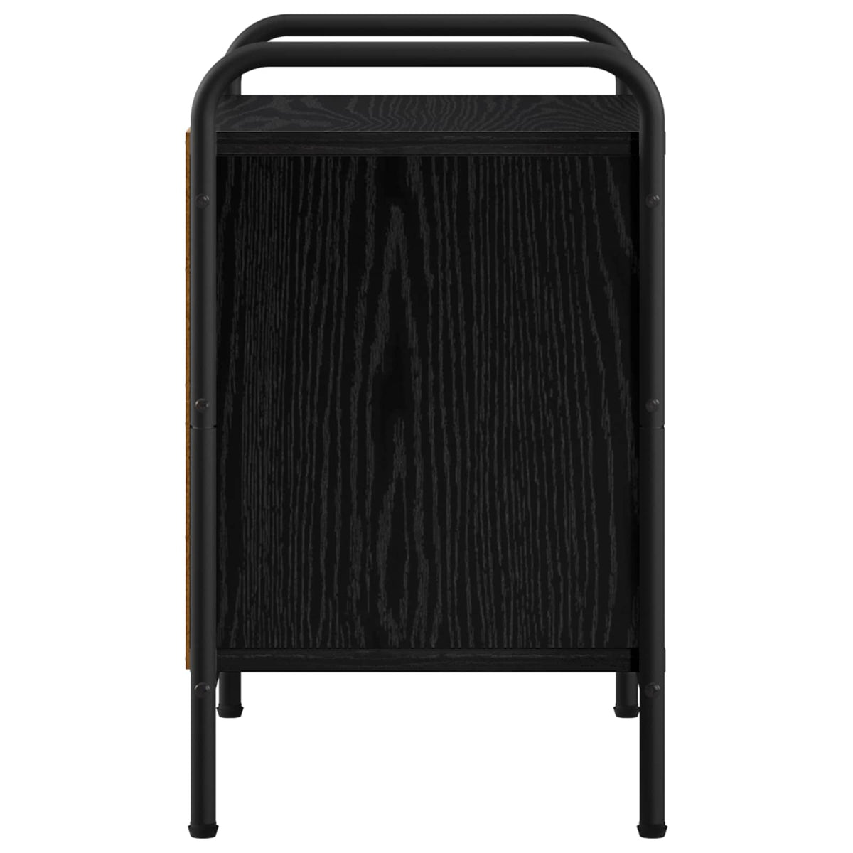 Bedside Cabinet 2 pcs Black Oak 40 x 30 x 50 cm Engineered Wood