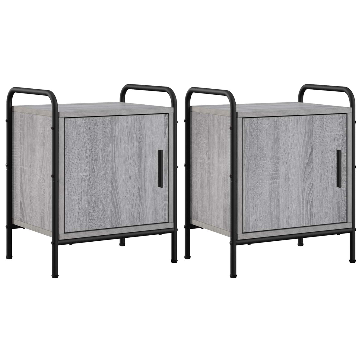 Bedside Cabinet 2 pcs Grey Sonoma 40 x 30 x 50 cm
