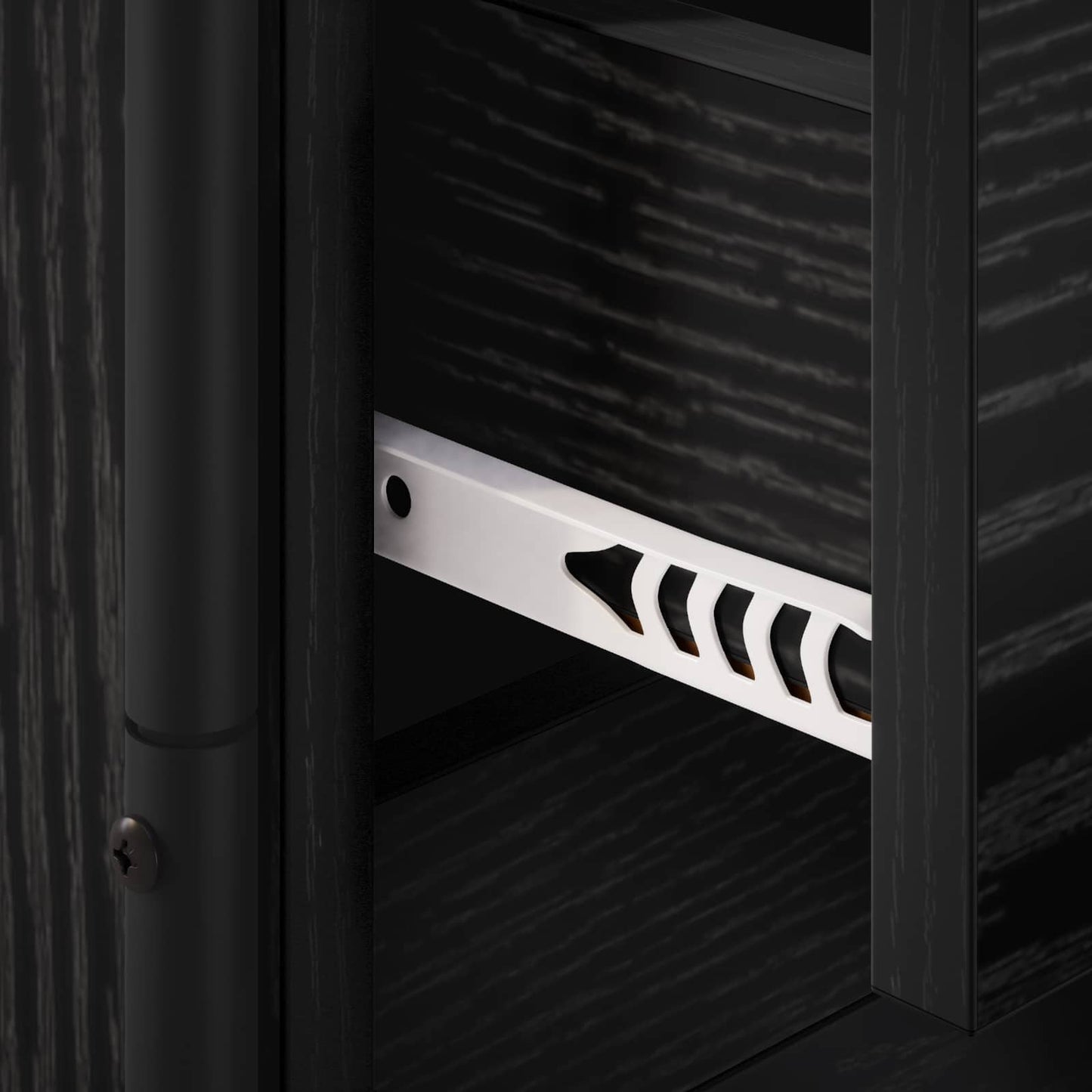 Hanging Bedside Cabinet Black Oak 40 x 30 x 50 cm