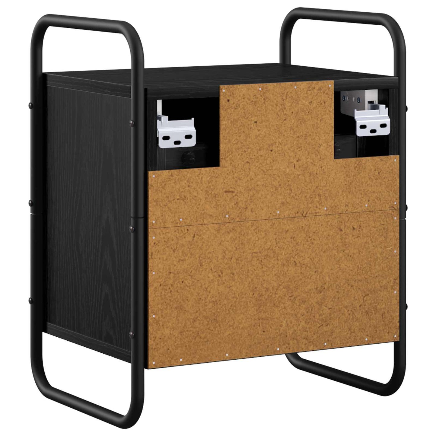 Hanging Bedside Cabinet 2 pcs Black Oak 40 x 30 x 50 cm