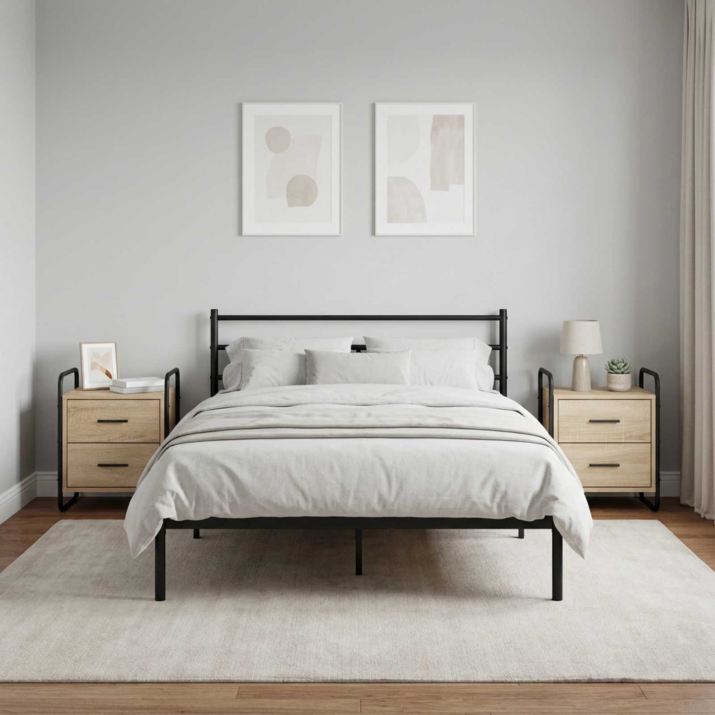 Hanging Bedside Cabinet 2 pcs Sonoma Oak 40 x 30 x 50 cm