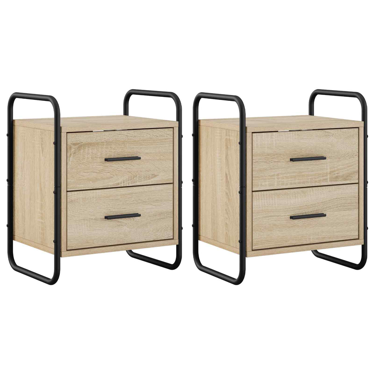 Hanging Bedside Cabinet 2 pcs Sonoma Oak 40 x 30 x 50 cm