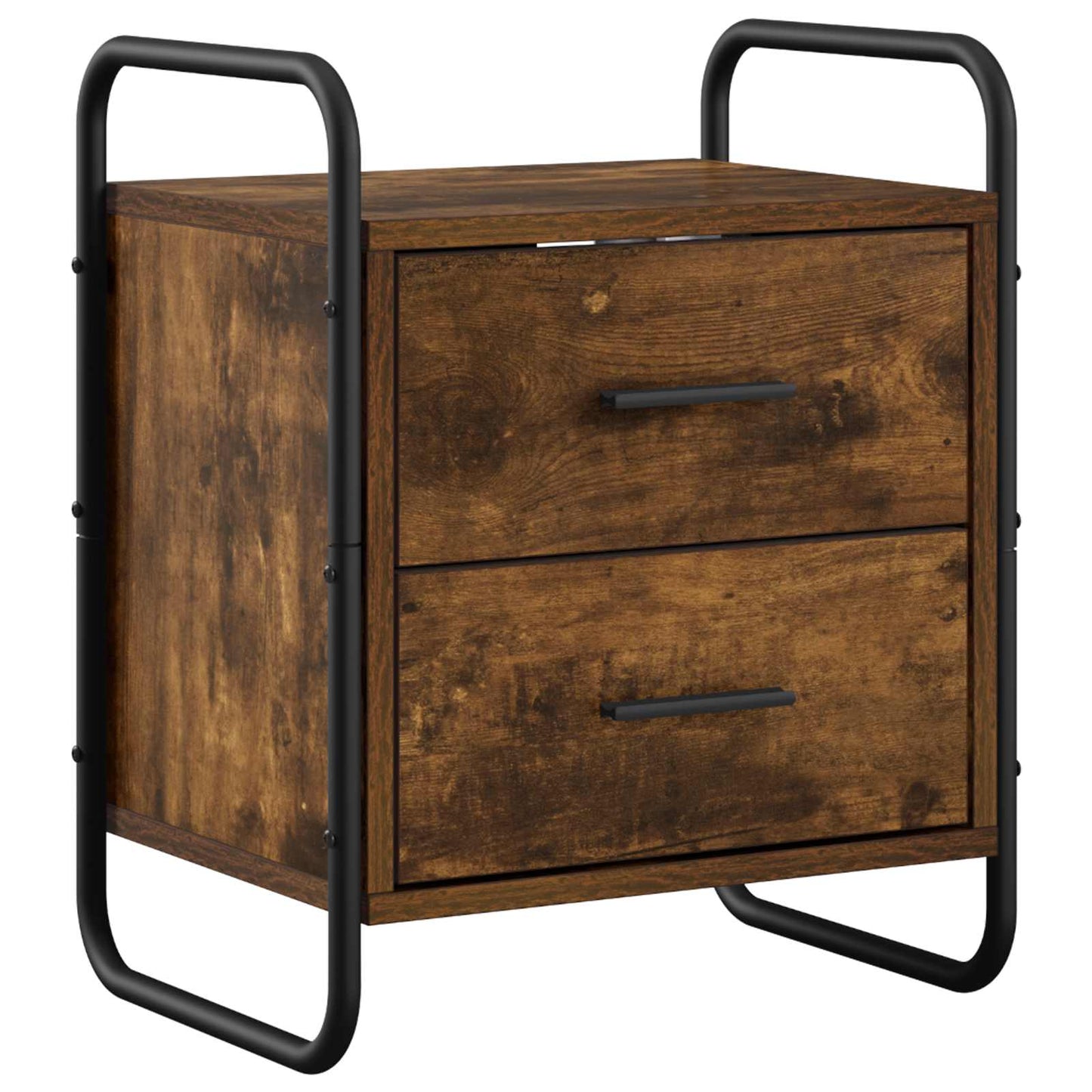 Hanging Bedside Cabinet 2 pcs Smoked Oak 40 x 30 x 50 cm