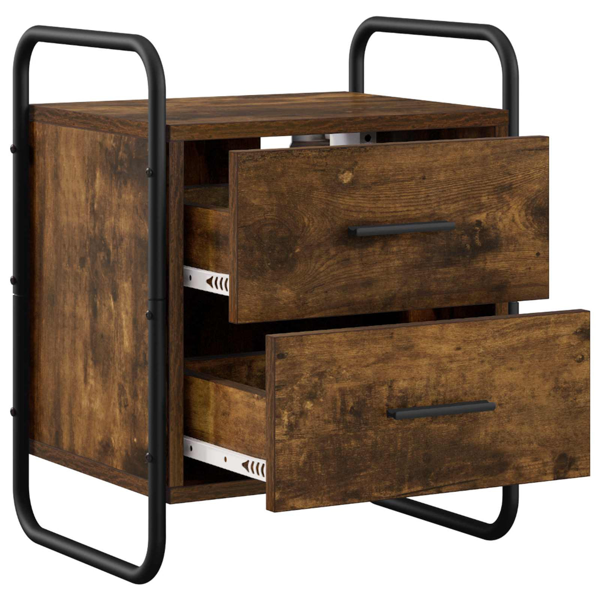 Hanging Bedside Cabinet 2 pcs Smoked Oak 40 x 30 x 50 cm