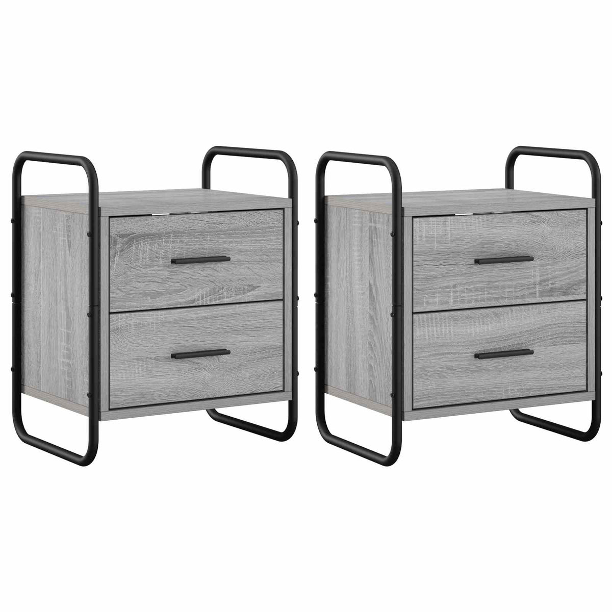 Hanging Bedside Cabinet 2 pcs Grey Sonoma 40 x 30 x 50 cm