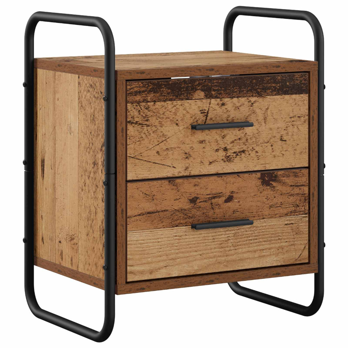 Hanging Bedside Cabinet 2 pcs Old Wood 40 x 30 x 50 cm