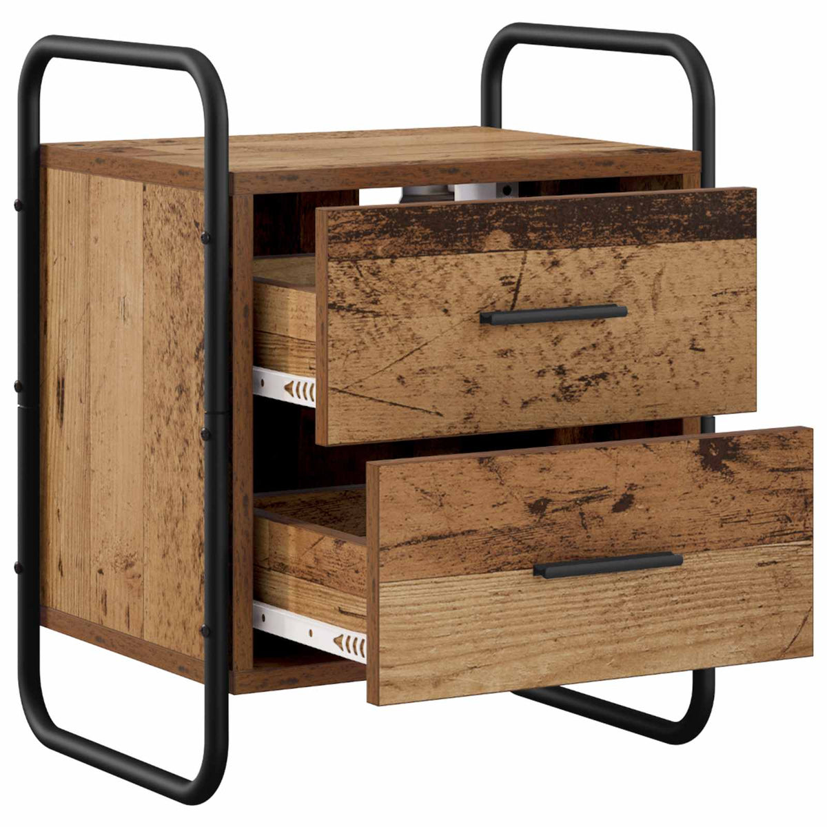 Hanging Bedside Cabinet 2 pcs Old Wood 40 x 30 x 50 cm