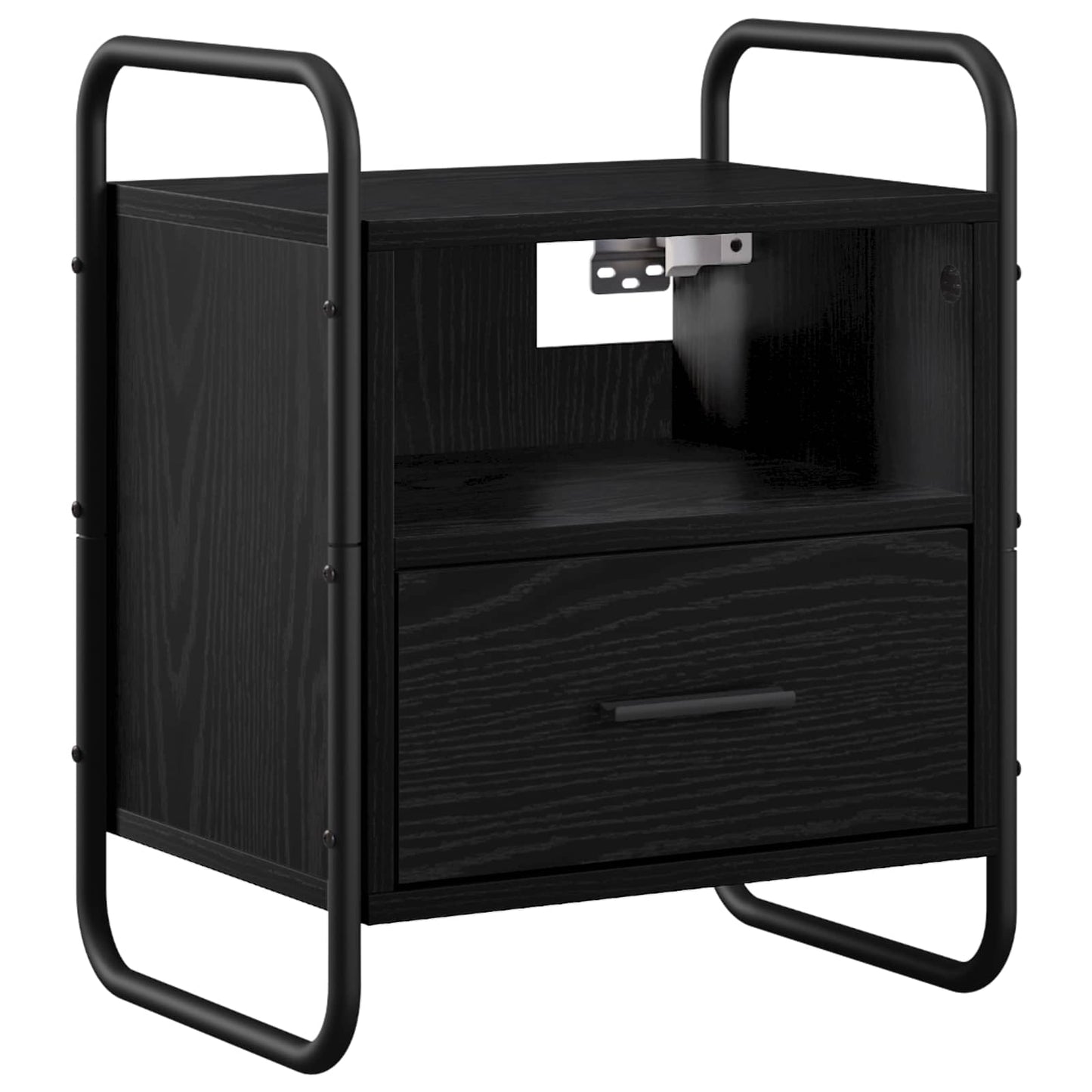 Hanging Bedside Cabinet Black Oak 40 x 30 x 50 cm