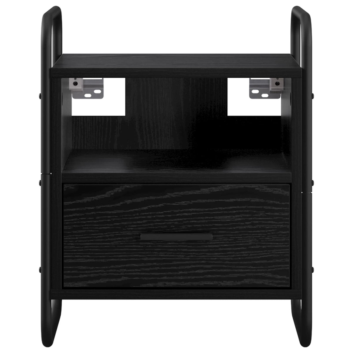 Hanging Bedside Cabinet 2 pcs Black Oak 40 x 30 x 50 cm
