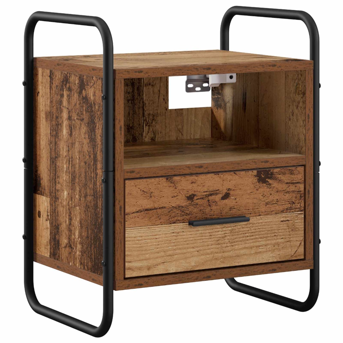 Hanging Bedside Cabinet 2 pcs Old Wood 40 x 30 x 50 cm