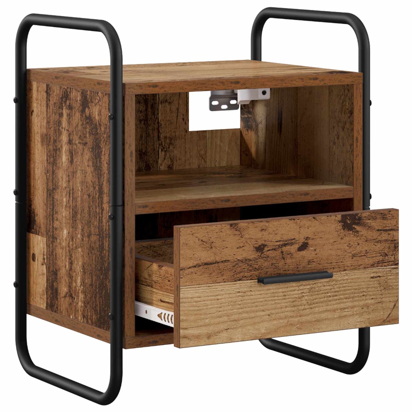 Hanging Bedside Cabinet 2 pcs Old Wood 40 x 30 x 50 cm