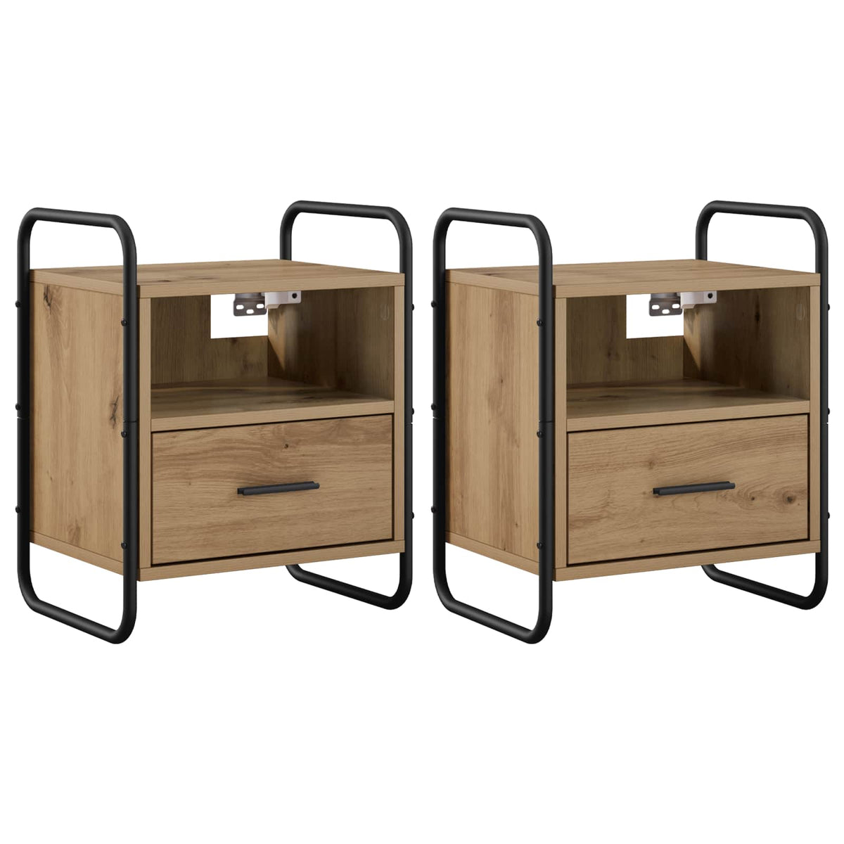 Hanging Bedside Cabinet 2 pcs Artisan Oak 40 x 30 x 50 cm