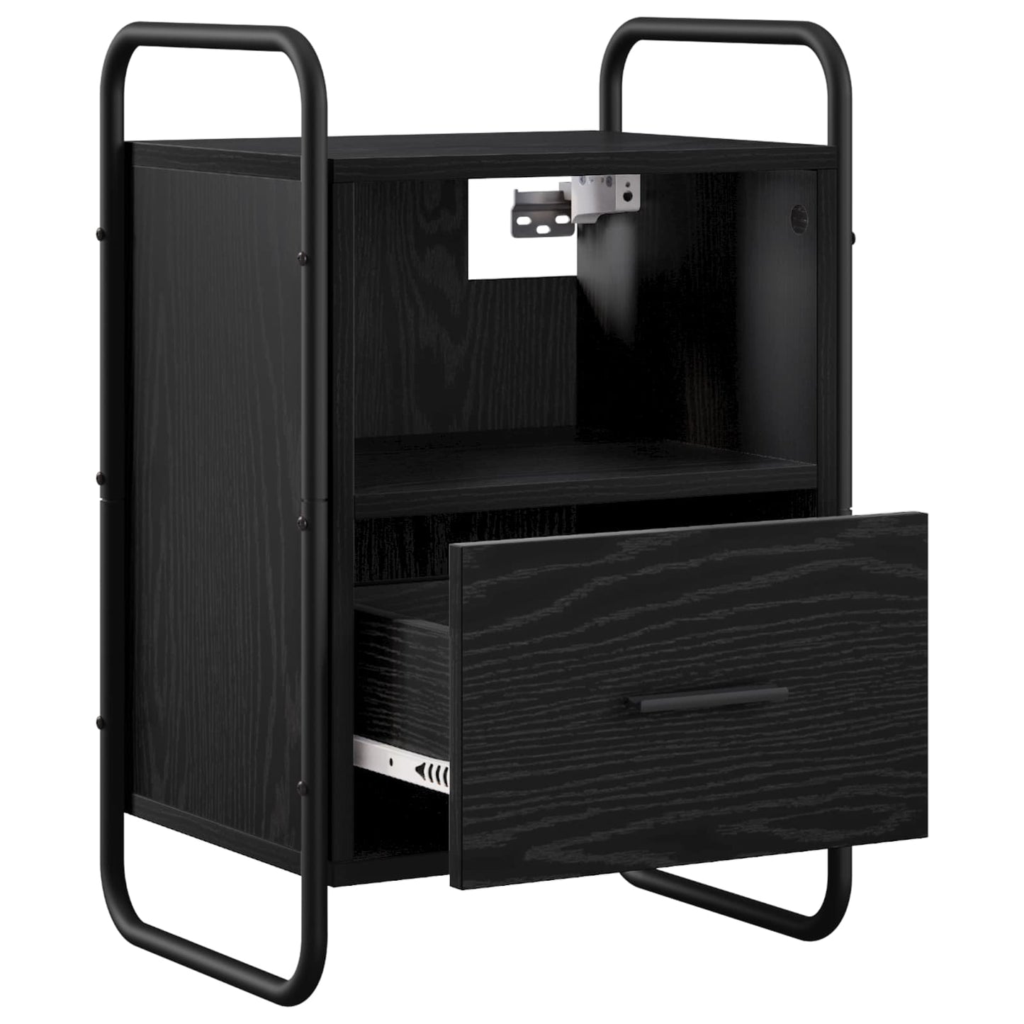 Hanging Bedside Cabinet Black Oak 40 x 30 x 60 cm