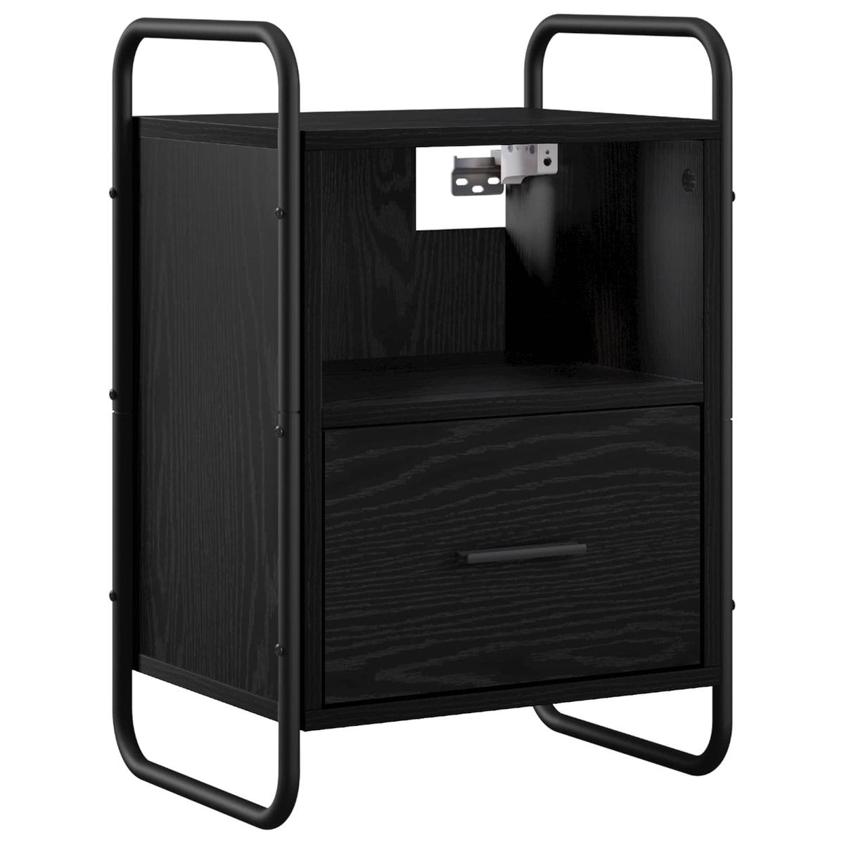Hanging Bedside Cabinet 2 pcs Black Oak 40 x 30 x 60 cm