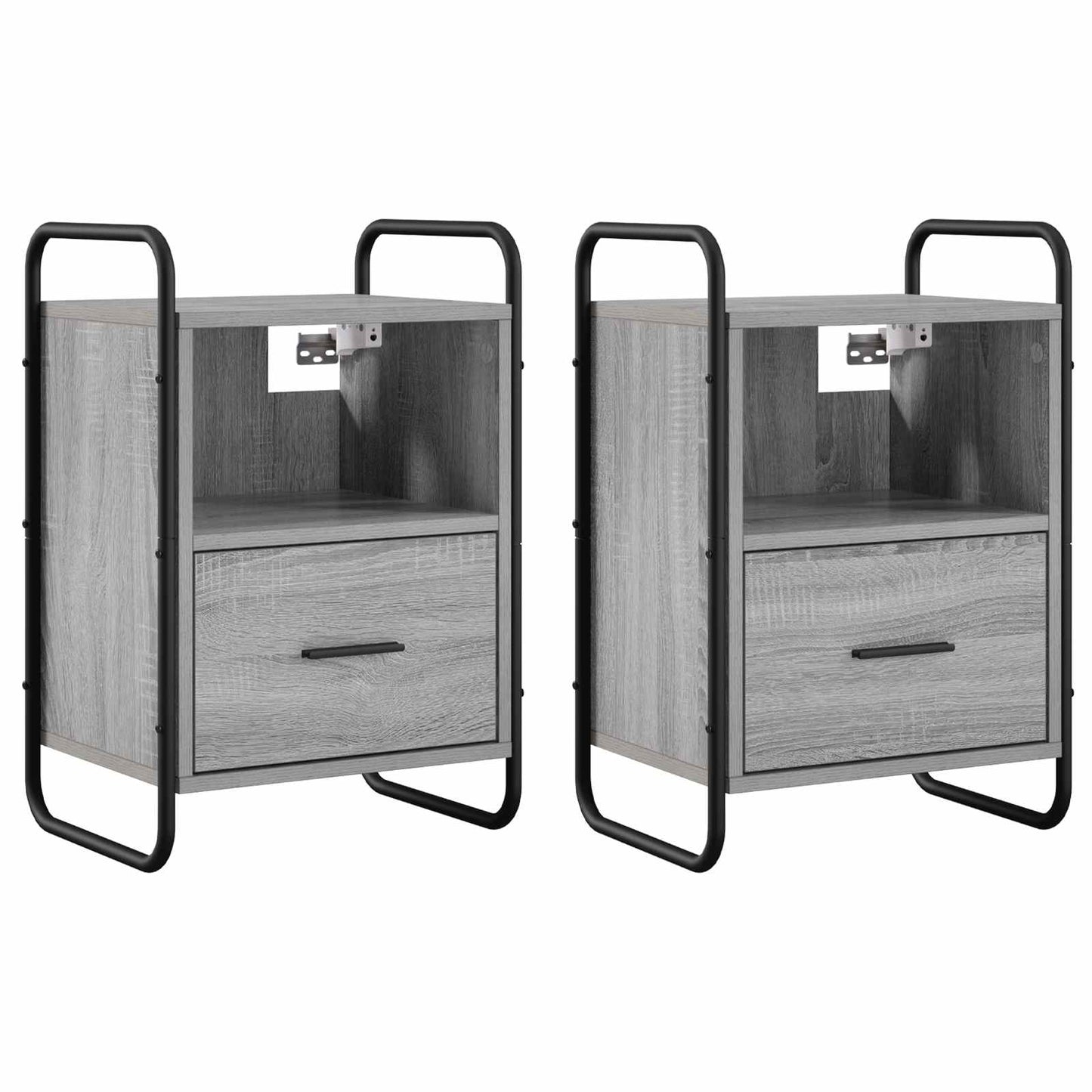 Hanging Bedside Cabinet 2 pcs Grey Sonoma 40 x 30 x 60 cm