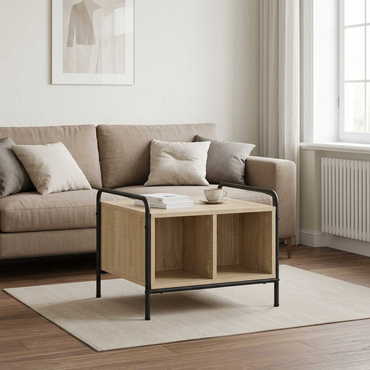 Coffee Table Sonoma Oak 50 x 49 x 41 cm Engineered Wood