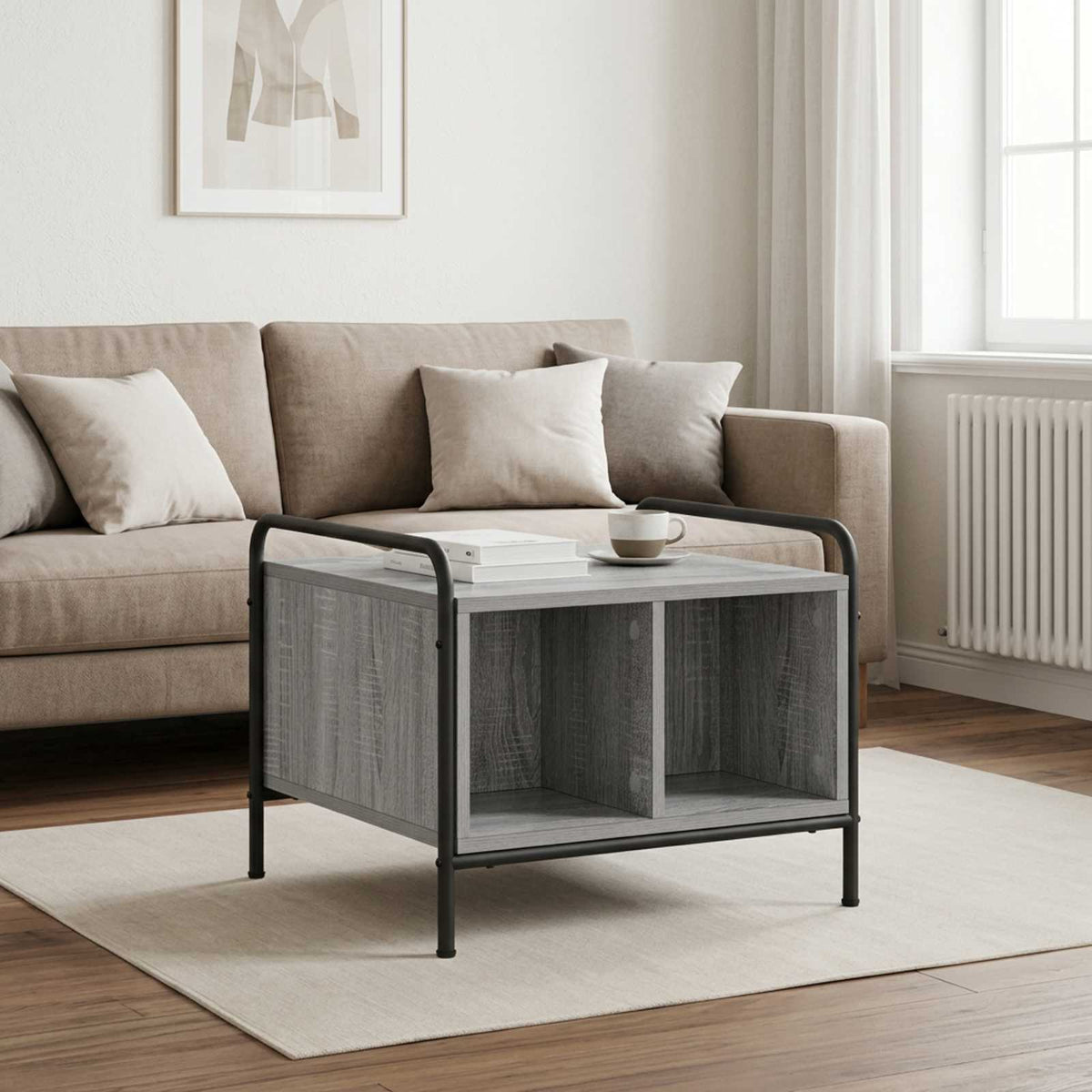 Coffee Table Grey Sonoma 50 x 49 x 41 cm Engineered Wood