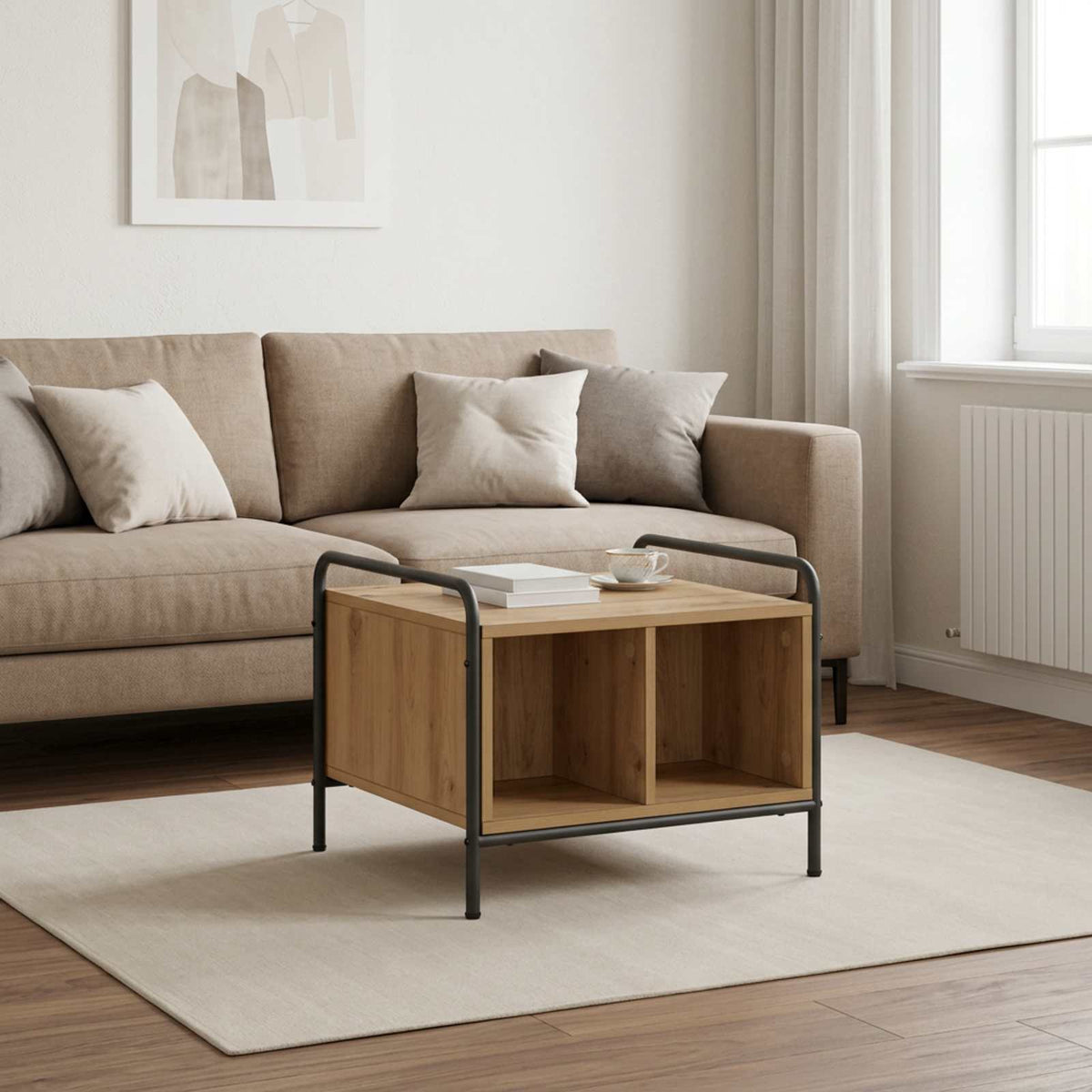 Coffee Table Artisan Oak 50 x 49 x 41 cm Engineered Wood