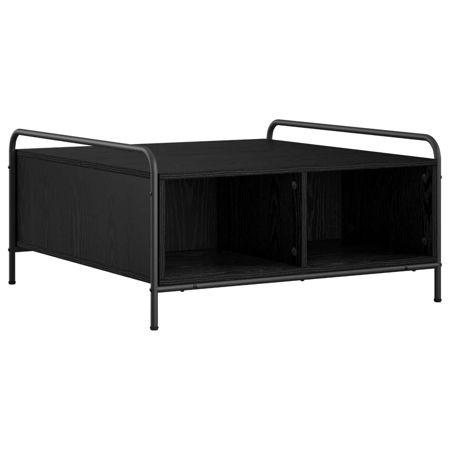 Coffee Table Black Oak 80 x 80 x 41 cm Engineered Wood
