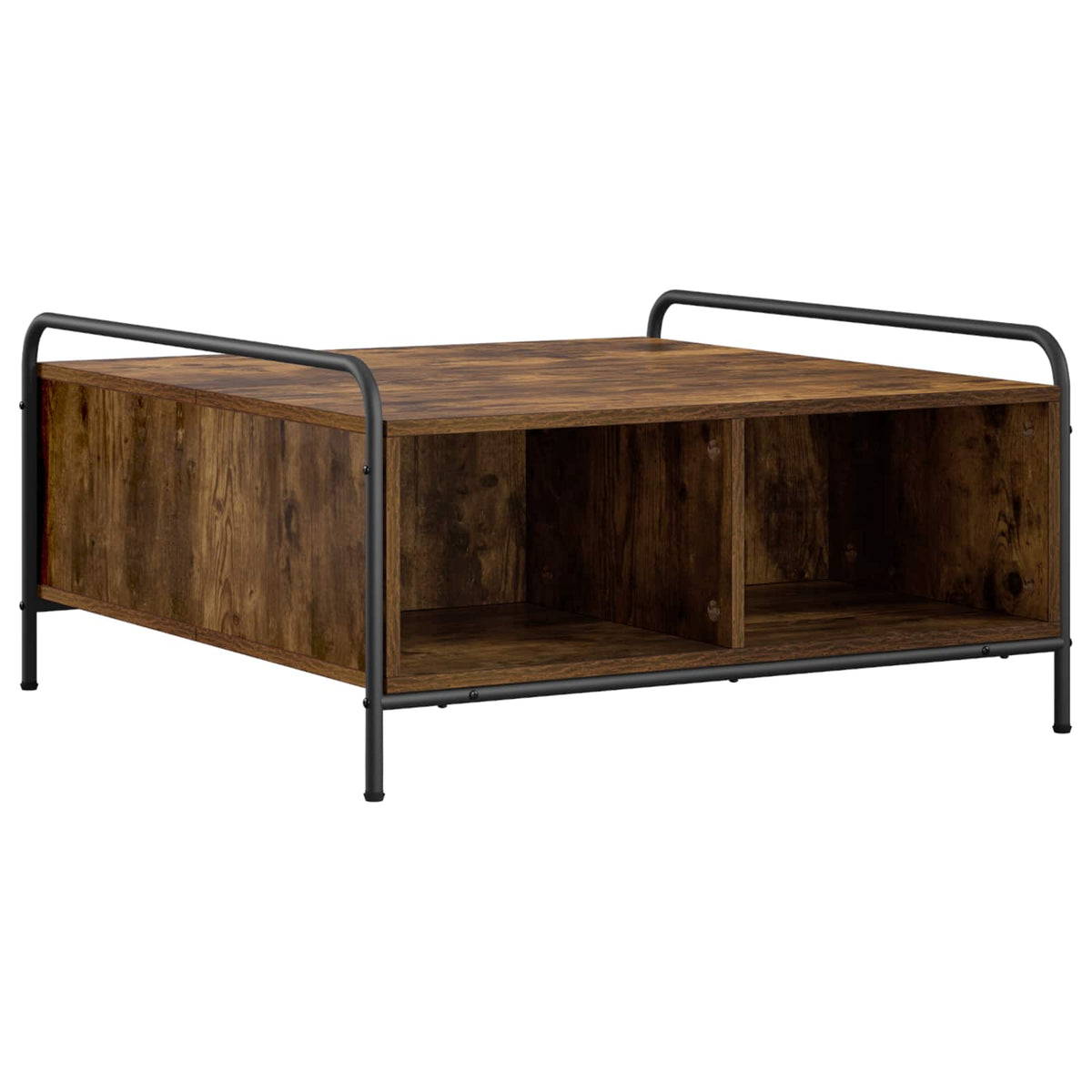 Coffee Table Smoked Oak 80 x 80 x 41 cm Engineered Wood
